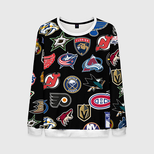 Мужской свитшот NBA PATTERN / 3D-Белый – фото 1