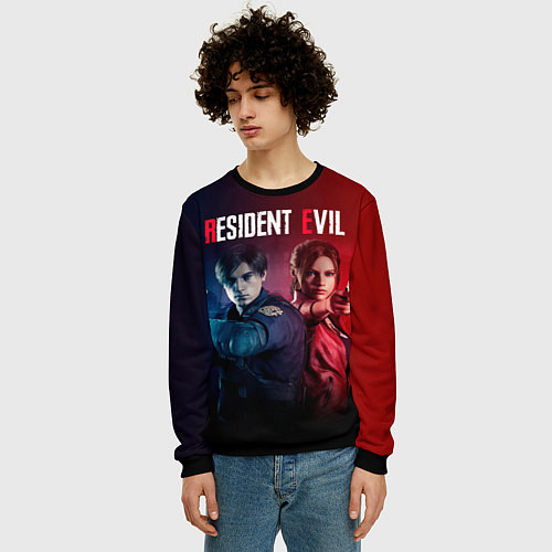 Мужской свитшот Resident Evil 2 / 3D-Черный – фото 3