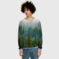Свитшот мужской Лес, цвет: 3D-меланж — фото 2