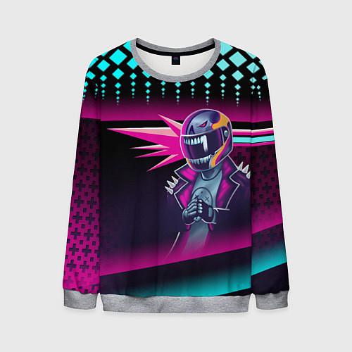 Мужской свитшот НЕОНОВЫЙ ГОНЩИК / 3D-Меланж – фото 1