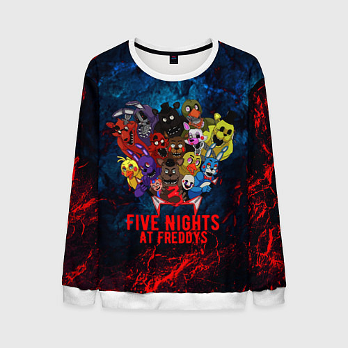Мужской свитшот Five Nights At Freddys / 3D-Белый – фото 1