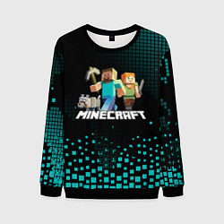Свитшот мужской Minecraft, цвет: 3D-черный