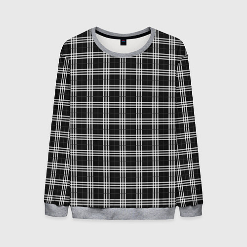 Мужской свитшот Шотландка / 3D-Меланж – фото 1