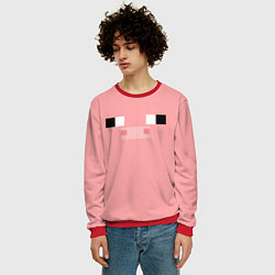 Свитшот мужской Minecraft Pig, цвет: 3D-красный — фото 2