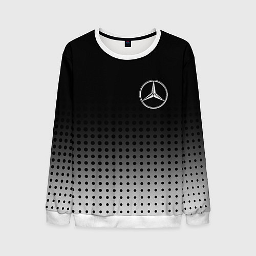 Мужской свитшот Mercedes-Benz / 3D-Белый – фото 1