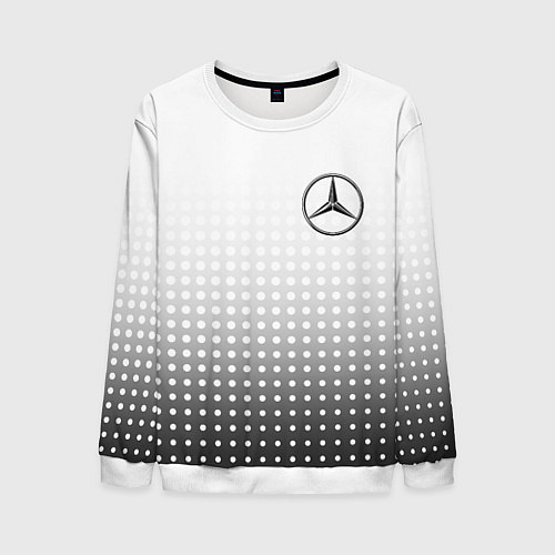 Мужской свитшот Mercedes-Benz / 3D-Белый – фото 1