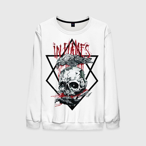 Мужской свитшот In Flames / 3D-Белый – фото 1
