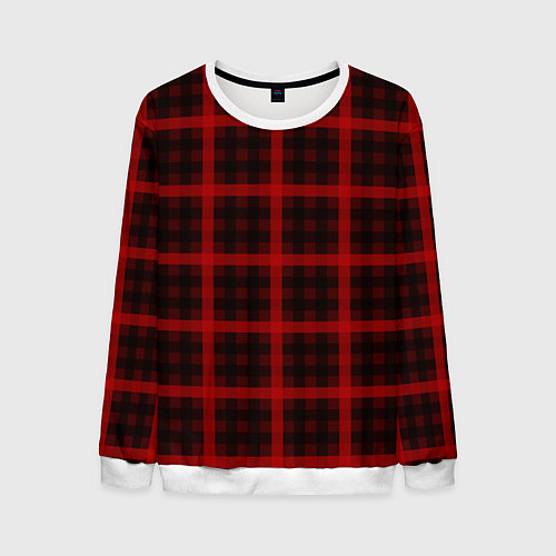 Мужской свитшот Шотландка / 3D-Белый – фото 1