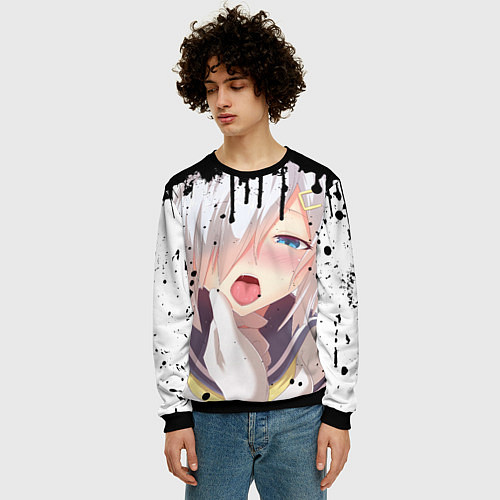 Мужской свитшот AHEGAO / 3D-Черный – фото 3