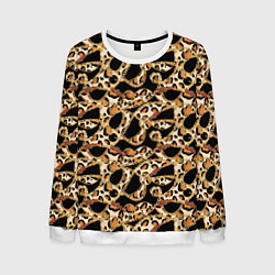 Свитшот мужской Versace Леопардовая текстура, цвет: 3D-белый