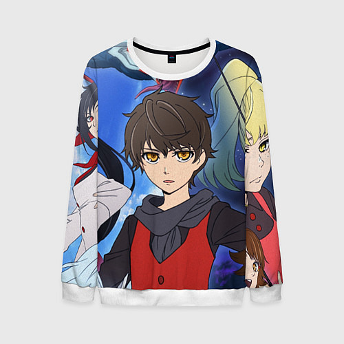 Мужской свитшот БАШНЯ БОГА / 3D-Белый – фото 1