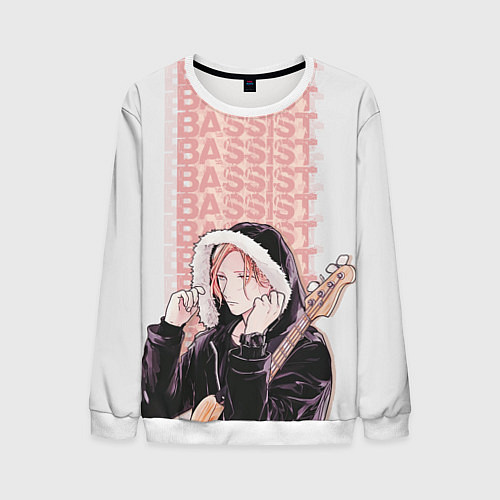 Мужской свитшот Bassist / 3D-Белый – фото 1