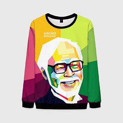 Свитшот мужской Hayao Miyazaki, цвет: 3D-черный