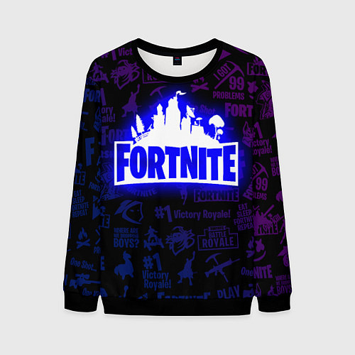 Мужской свитшот FORTNITE / 3D-Черный – фото 1