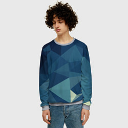 Свитшот мужской DARK BLUE, цвет: 3D-меланж — фото 2