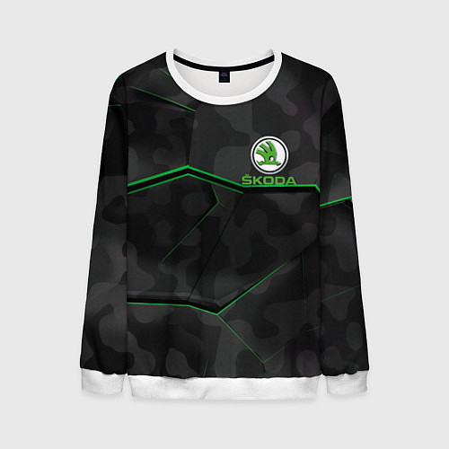Мужской свитшот SKODA / 3D-Белый – фото 1