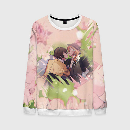 Мужской свитшот Дазай и Чуя / 3D-Белый – фото 1