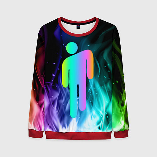 Мужской свитшот BILLIE EILISH / 3D-Красный – фото 1