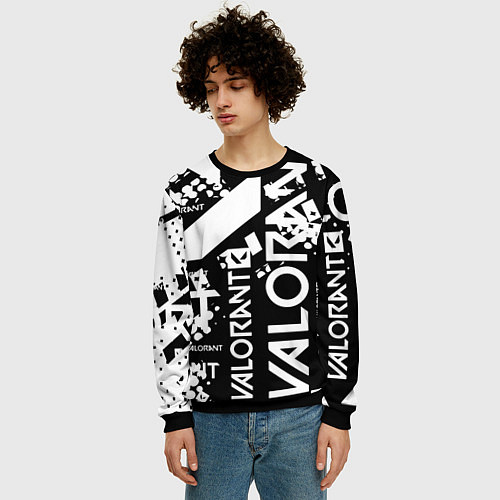 Мужской свитшот Valorant / 3D-Черный – фото 3