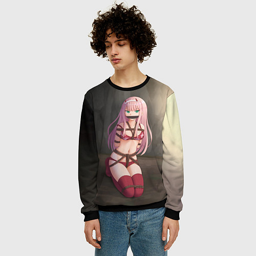 Мужской свитшот Милый во Франксе / 3D-Черный – фото 3