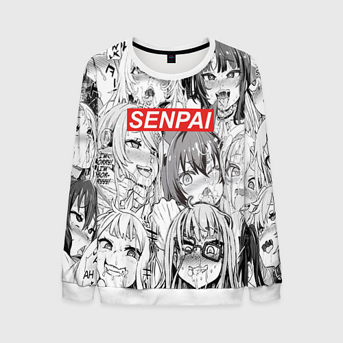 Мужской свитшот SENPAI / 3D-Белый – фото 1