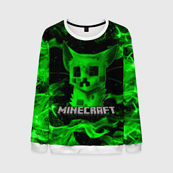 Свитшот мужской MINECRAFT CREEPER CAT, цвет: 3D-белый