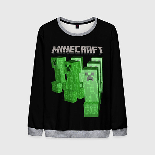 Мужской свитшот MINECRAFT CREEPER / 3D-Меланж – фото 1