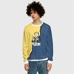 Свитшот мужской Fallout logo boy, цвет: 3D-белый — фото 2