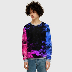 Свитшот мужской ОГОНЬ НЕОН, цвет: 3D-меланж — фото 2