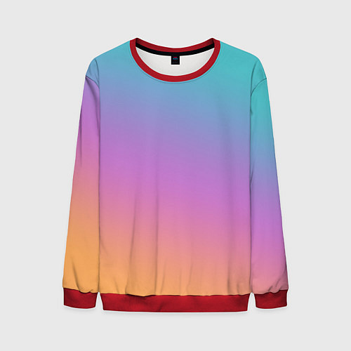 Мужской свитшот Градиент / 3D-Красный – фото 1