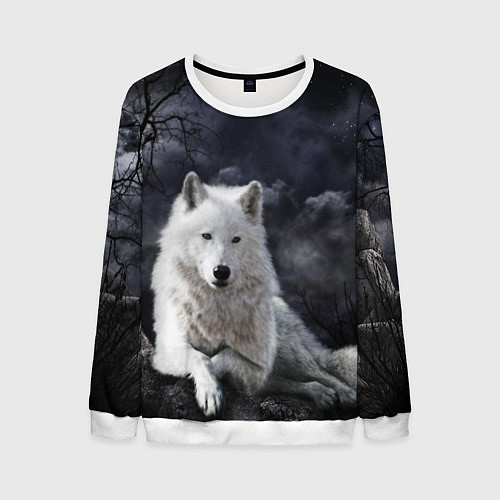 Мужской свитшот БЕЛЫЙ ВОЛК D / 3D-Белый – фото 1