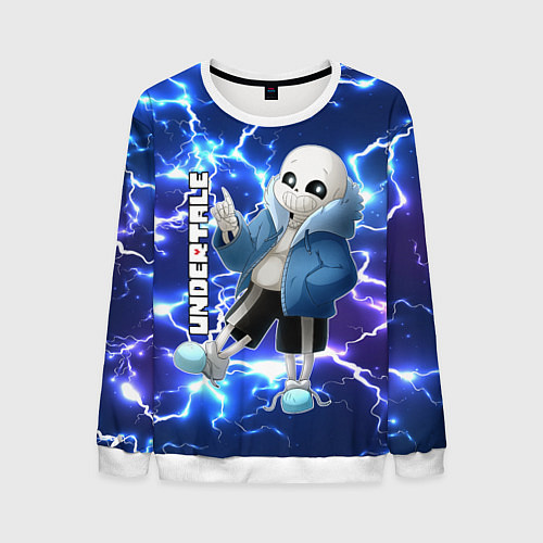 Мужской свитшот UNDERTALE АНДЕРТЕЙЛ / 3D-Белый – фото 1