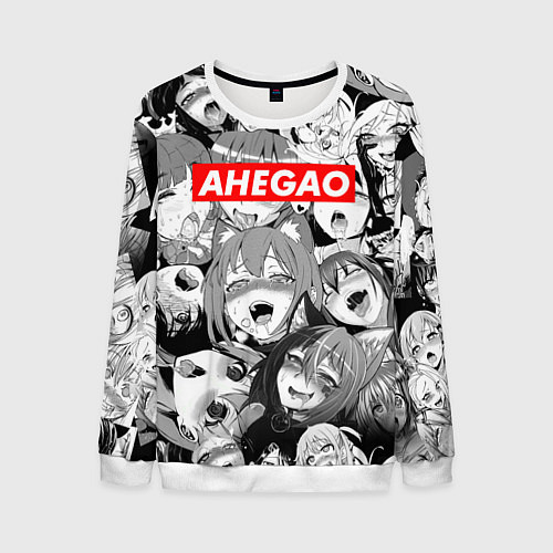Мужской свитшот AHEGAO АХЕГАО / 3D-Белый – фото 1
