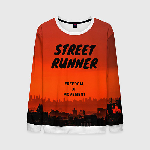 Мужской свитшот Street runner / 3D-Белый – фото 1