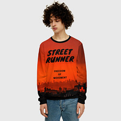 Свитшот мужской Street runner, цвет: 3D-черный — фото 2