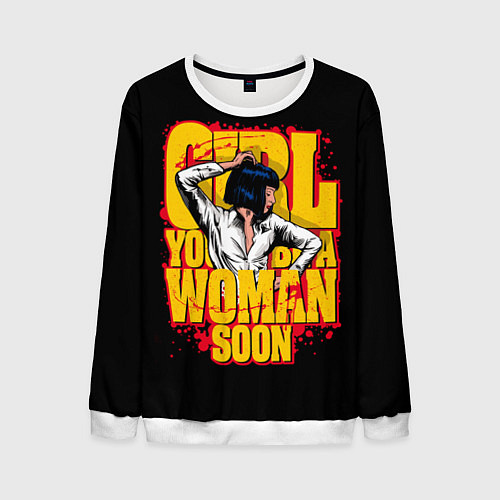 Мужской свитшот Криминальное чтиво / 3D-Белый – фото 1