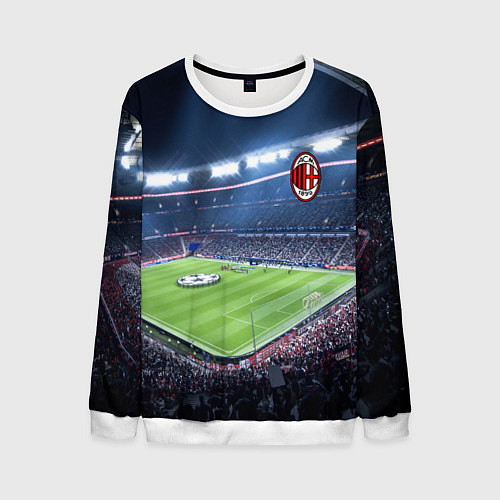 Мужской свитшот FC MILAN / 3D-Белый – фото 1
