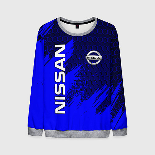 Мужской свитшот NISSAN / 3D-Меланж – фото 1