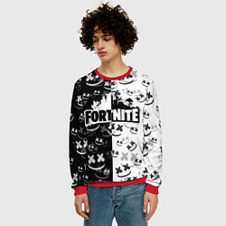 Свитшот мужской FORTNITE MARSHMELLO, цвет: 3D-красный — фото 2