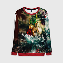 Свитшот мужской Рождество, Новый Год, цвет: 3D-красный