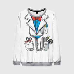 Свитшот мужской Докторский халат, цвет: 3D-меланж