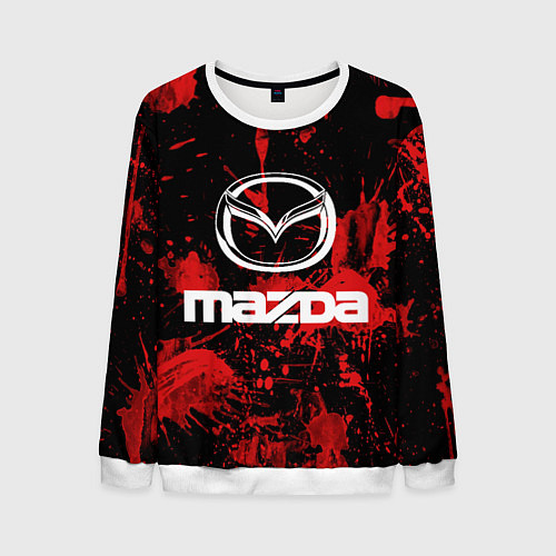 Мужской свитшот Мазда / 3D-Белый – фото 1