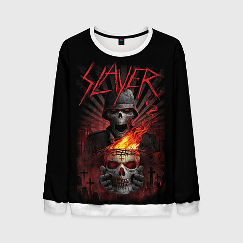 Мужской свитшот Slayer / 3D-Белый – фото 1