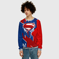 Свитшот мужской Знак Супермен, цвет: 3D-меланж — фото 2