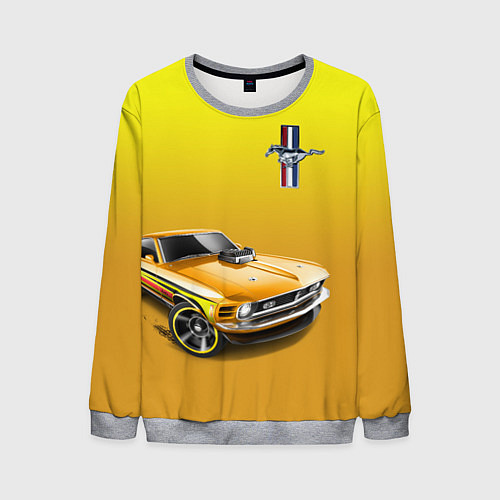 Мужской свитшот Ford mustang - motorsport / 3D-Меланж – фото 1