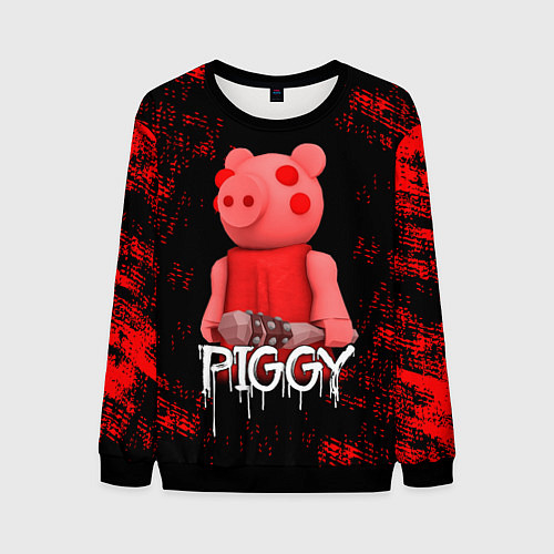 Мужской свитшот Roblox Piggy / 3D-Черный – фото 1