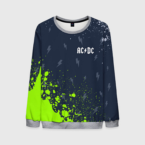 Мужской свитшот AC DС / 3D-Меланж – фото 1
