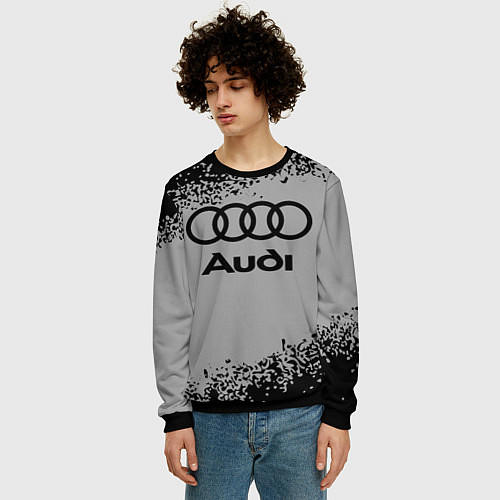 Мужской свитшот AUDI АУДИ / 3D-Черный – фото 3