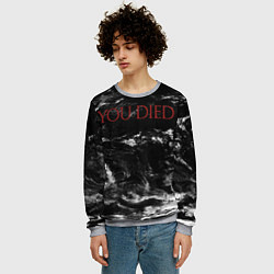 Свитшот мужской YOU DIED, цвет: 3D-меланж — фото 2