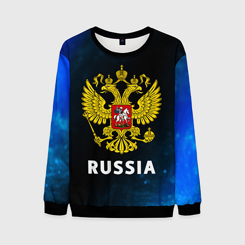 Мужской свитшот RUSSIA РОССИЯ / 3D-Черный – фото 1